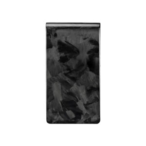 glossy carbon wallet clip front image