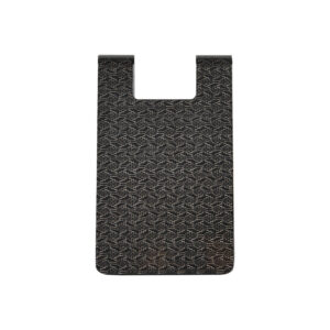 pattern carbon fiber clip wallet front view