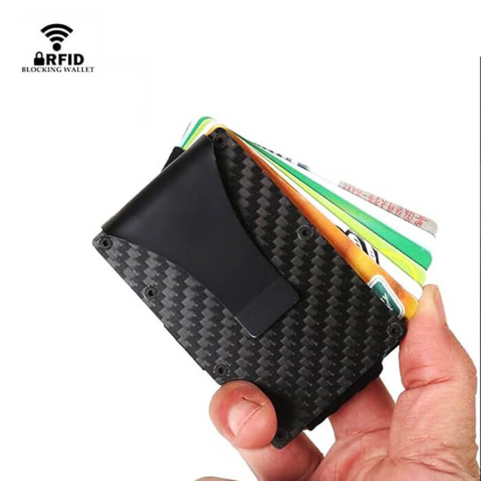 RFID carbon fiber card holder