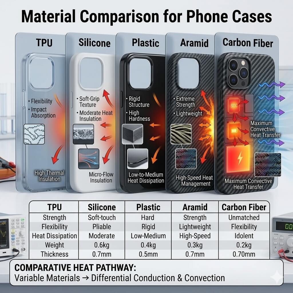 different materials phone cases thermal behavior comparison Oneou Carbon Fiber | Carbon Phone Case | Card Holder different materials phone cases thermal behavior comparison