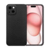 iphone 15 plus carbon fiber case front and back view